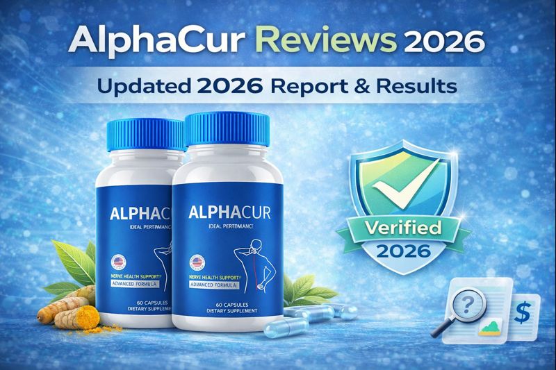 alphacur reviews 2026 featured image showing the official AlphaCur nerve health supplement bottles with verified 2026 badge and updated report results