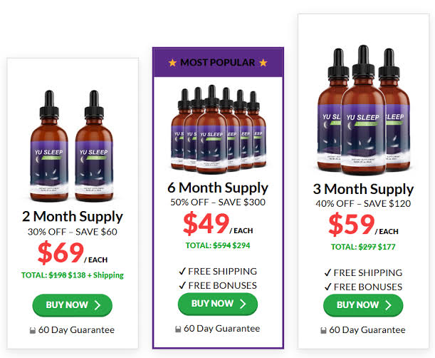 Yu Sleep pricing packages 2026